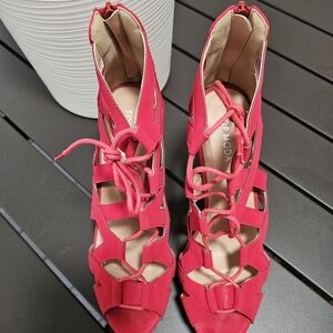 Red high heels zipper back super sexy and comfortable